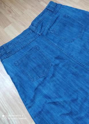 Юбка джинсовая миди f&f размер 14/ m-l10 фото