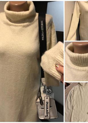 Тёплый стильный мягкий джемпер свитер кофта туника