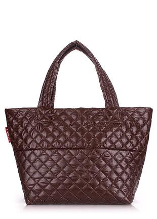 Стьобана сумка poolparty broadway-quilted-brown