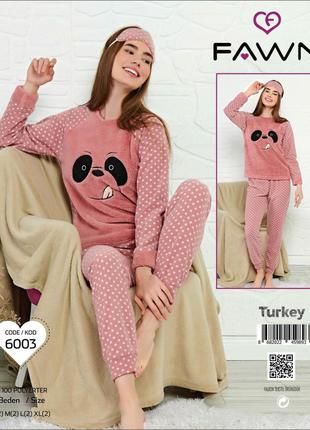 Набір для дому та сну fawn фліс+махра. кофта та штани