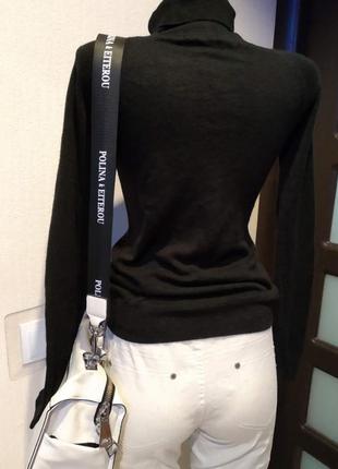 Теплий стильний чорний джемпер светр, кофта жіноча водолазка4 фото
