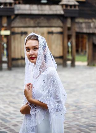 Свадебный шарф камила (стразы белый) 989,31 фото