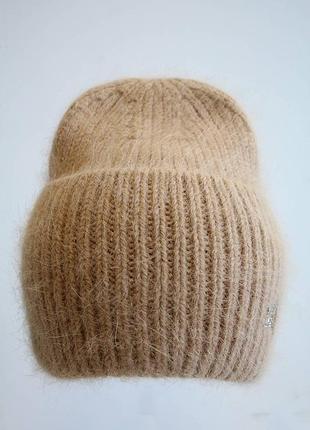 Шапка бежева з легким ворсом "бриз" для дівчинки veer-mar