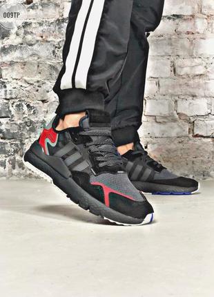 Кросівки чоловічі adidas nite jogger чорні / кросівки чоловічі адідас адідас джоггер чорні кроси2 фото