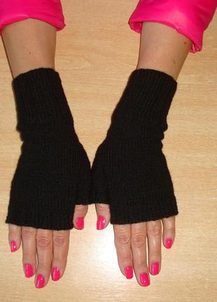 Митенки - перчатки без пальцев универсальные3 фото