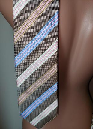Шовкова краватка в полоску1 фото