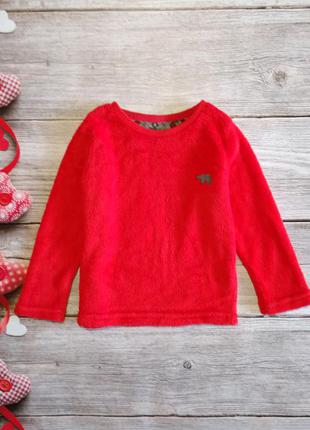 Плюшевый симпатичный свитер кофта джемпер лонгслив реглан свитшот primark на мальчика 2-3года