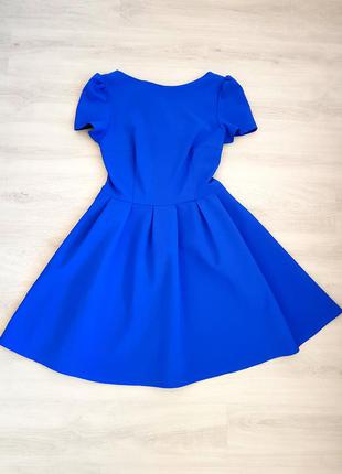Платье с юбкой полусолнце цвет синий электрик размер м на новый год корпоратив свидание ресторан