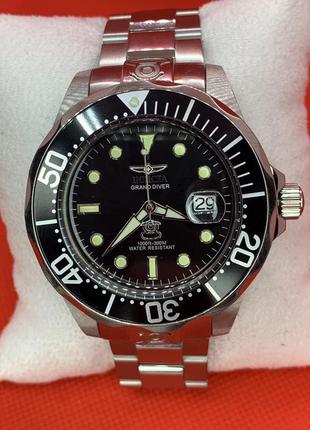 Чоловічі механічні наручні годинники grand diver black 30446 фото