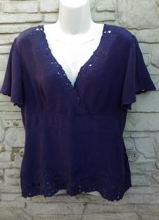 Распродажа!!! много скидок!!! нарядная, красивая, шелковая блуза с вышивкой monsoon