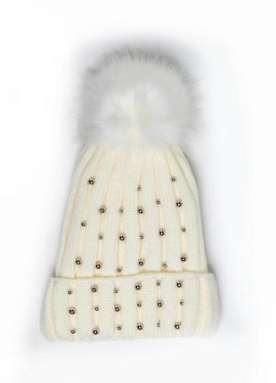 Нова зимова шапка з відворотом1 фото