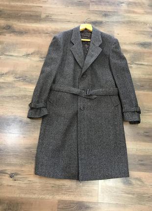 Новое солидное зимнее шерстяное пальто