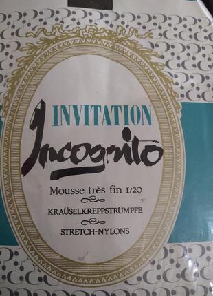 Invitation incognito,італія! темно коричневі вінтажні панчохи під пояс,без силікону,нові7 фото