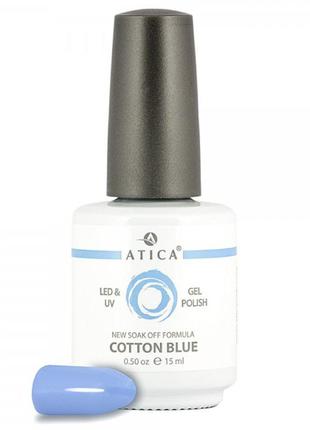 Гель-лак atica gpm075 cotton blue (ніжний волошковий, емаль), 7.5 мл1 фото