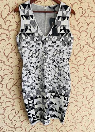 Люкс bcbg max azria бандажное платье в принт