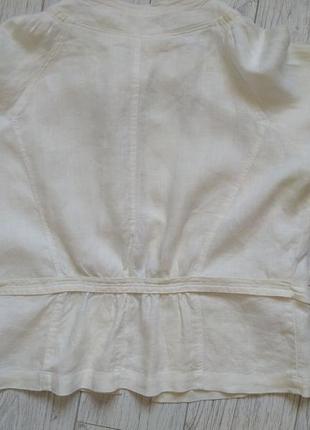 Льняной жакет, летняя куртка, франция8 фото