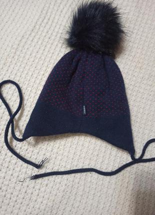 Зимова шапка на дівчинку2 фото