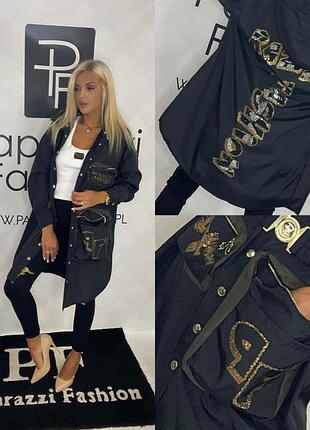 Ветровка,парка,куртка в объемными карманами и камнями, люкс качество.