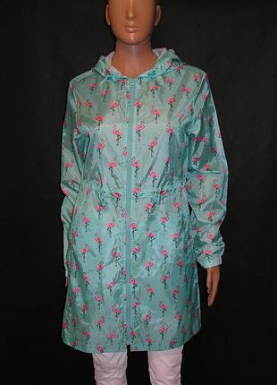 Легкий бирюзовый плащ парка из непромокаемой ткани george размер uk8/10 eur36/38