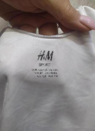 H&m,белый купальник для спорта, спортивный купальник белого цвета122-128 см7 фото