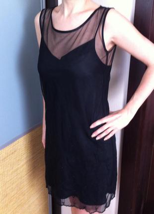 Роскошьное коктельное чёрное кружевное платья футляр
