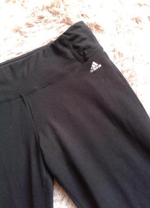 Спортивные штаны adidas укороченные черные бриджи женские р s-м4 фото