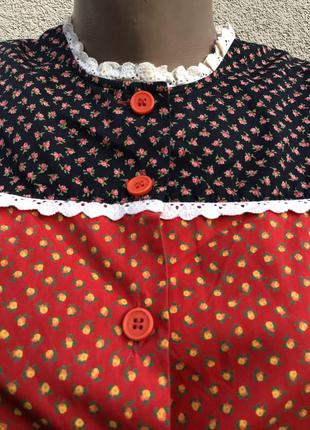 Вінтаж,блуза,сорочка з мереживом,квітковий принт,етно бохо,сільський стиль2 фото