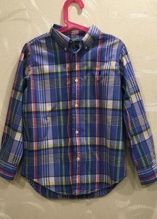 Рубашка polo ralph lauren на 7-8 лет.
