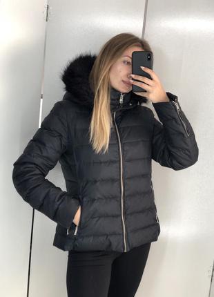 Пуховик zara натуральный пух