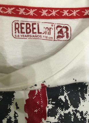 Футболка rebel на 5/7 лет6 фото