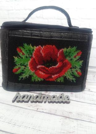 Шикарная косметичка ручная работа hand made из бисера1 фото