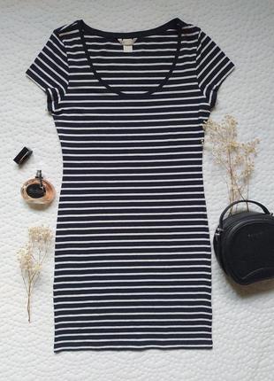 Платье в полоску h&m
