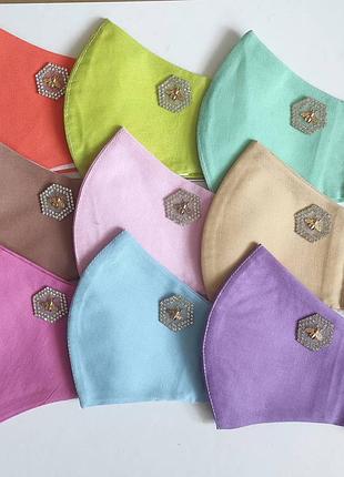 Жіночі Маски з милими бджілками - стразиками