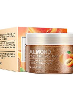 Скраб для тела bioaqua almond bright skin body scrub с экстрактом абрикоса и миндальным маслом, 120 г1 фото