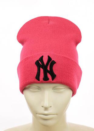 Молодежная шапка "new york". есть с однотонной вышивкой. много цветов6 фото
