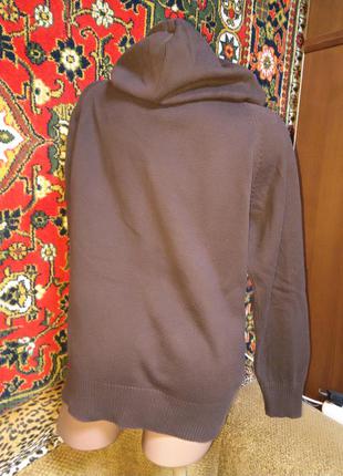 Классная хлопковая толстовка худи анорак с интересным капюшоном и стильным принтом5 фото