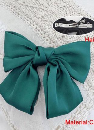 Бантик бант для волосся шпилька затискач крабик гумка