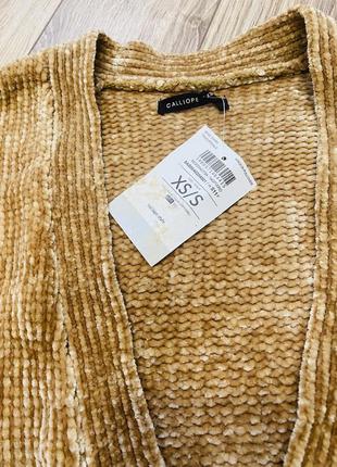 Новый плюшевый свитер кардиган на пуговицах, джемпер с v-образным вырезом4 фото