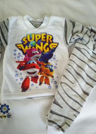 Тепла махрова піжама для хлопців, тепла махрова піжама для хлопчика, зимова