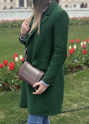 Зелене пальто-жакет від zara1 фото
