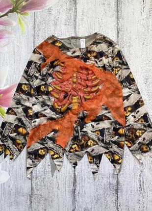 Крутой карнавальный костюм кофта зомби мумия скелет хеллоуин 3д размер 11-12лет