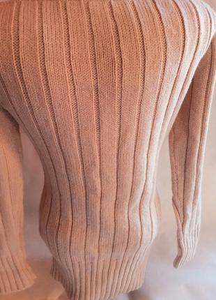 Кофта свитер пуловер кардиган свитшот удлиненный туника нюдовая беж косы косичка косички luxero4 фото