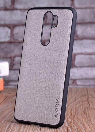 Чехол aioria textile pc+tpu для xiaomi redmi 9 серого цвета