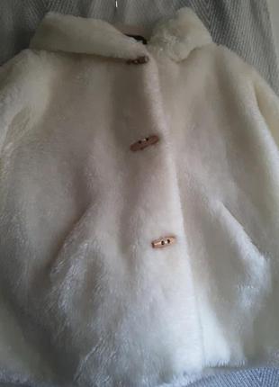 Детская белая шуба на девочку рост 116 см. новогодний костюм шубка невесты, светилки, на свадьбу.5 фото