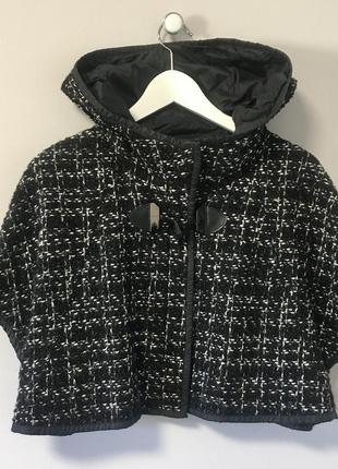 Курточка коротка накидка з капюшоном pinko в стилі chanel