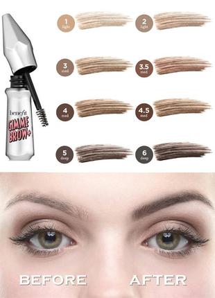 Гель для увеличения объема бровей benefit cosmetics gimme brow+ 4 warm deep brown 1 г2 фото