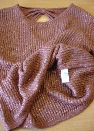 Модный свитер с открытой  спинкой+ бантом  "la  redoute "  48 -50 р  франция4 фото