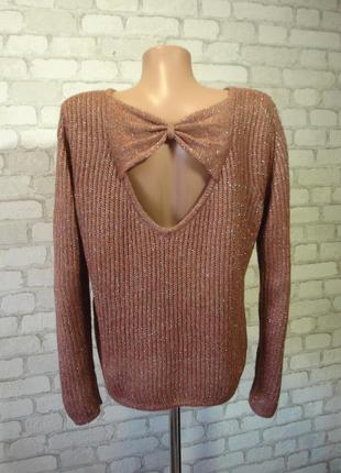 Модный свитер с открытой  спинкой+ бантом  "la  redoute "  48 -50 р  франция1 фото