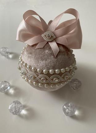 Новогодняя ёлочная игрушка шар 8см