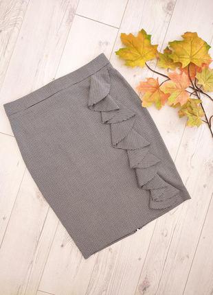Спідниця міді гусяча лапка замочок